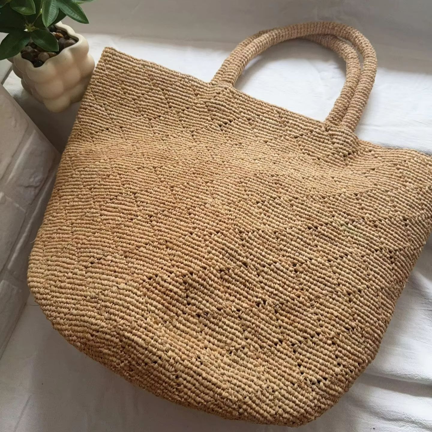 Women'S Raffia Bags - Modny styl Ins, ręcznie robiona na