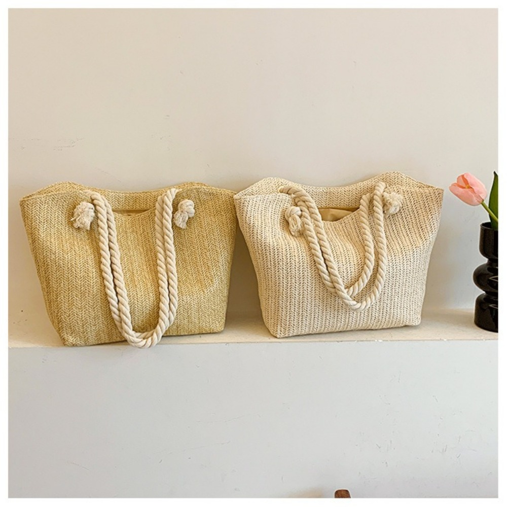 Women'S Raffia Bags - Nowa letnia torba plażowa o dużej
