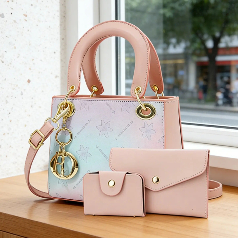 Women Bags Purses - Zestaw torebek crossbody z gradientowym nadrukiem,