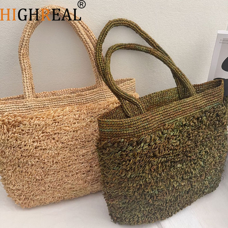 Women'S Raffia Bags - Luksusowa torba ze słomy rafii, bohemskie