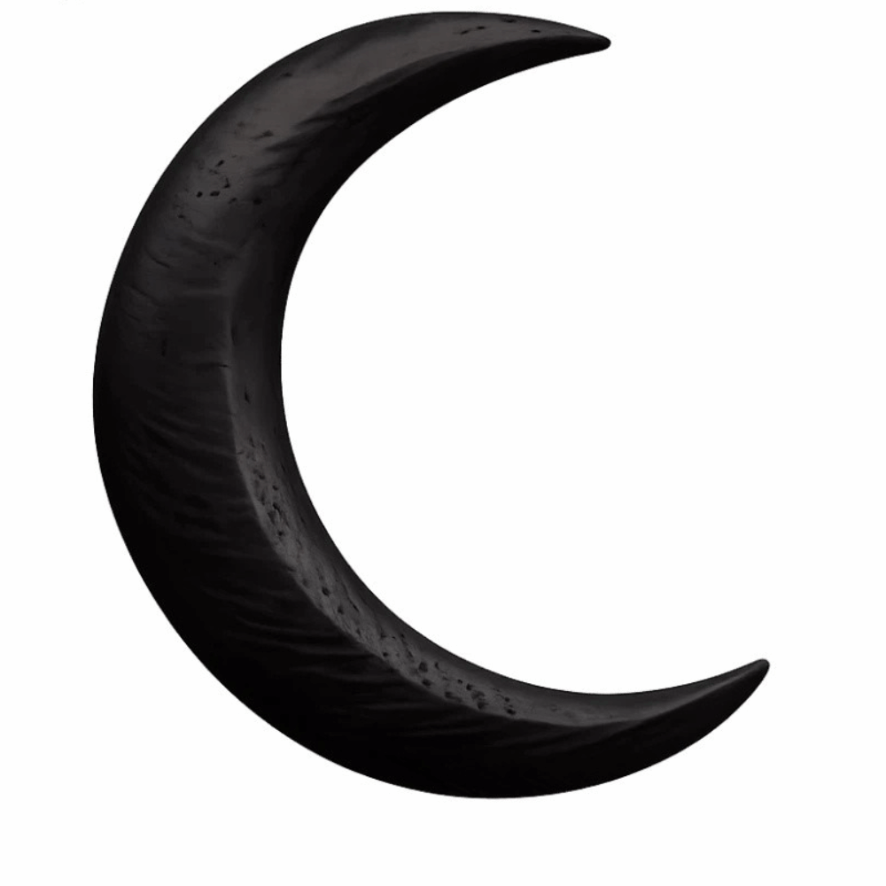 Half Moon Crescent - Elegancka, ręcznie rzeźbiona drewniana spinka do