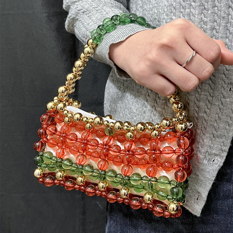 Women Bags High End Brands - Modna, retro, ręcznie tkana, wielokolorowa torebka
