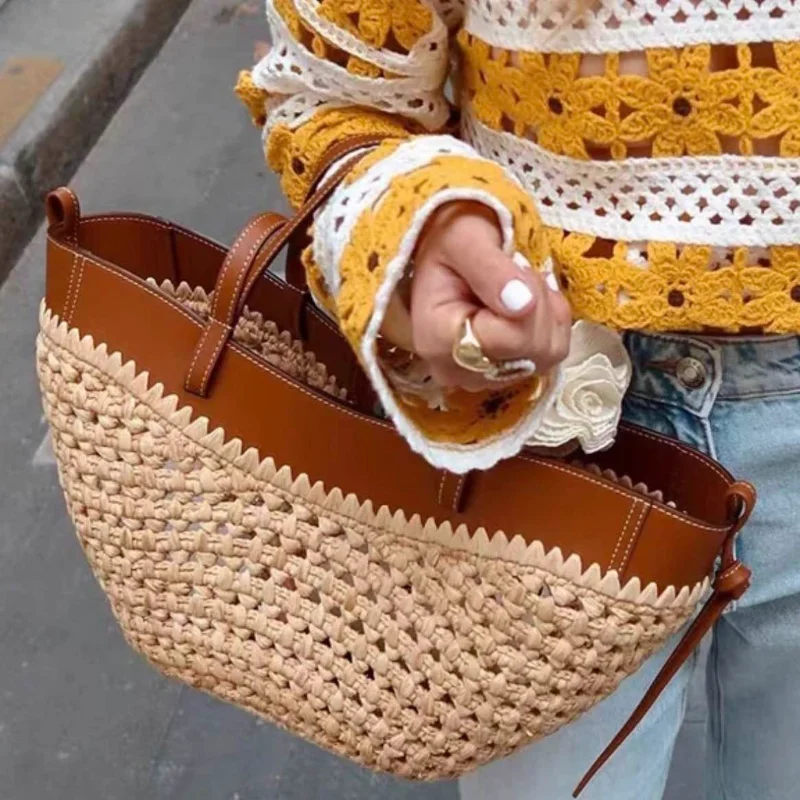 Markowa ażurowa torba plażowa  – Women'S Raffia Bags recenzja i cena