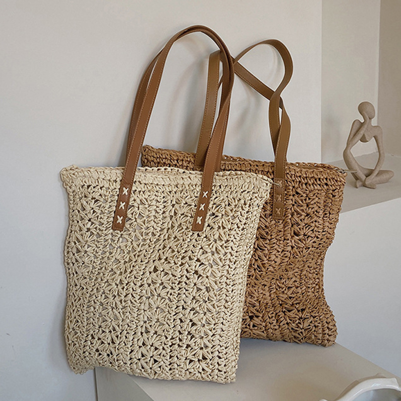 Kwadratowa torba plażowa ze sł – Women'S Raffia Bags recenzja i cena